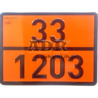 UN 33/1203 Orange Plate