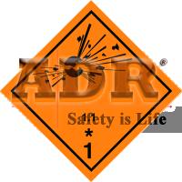 Class 1 Hazard Labels 25x25 cm