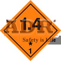 Class 1 Hazard Labels 25x25 cm