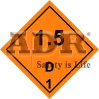 Class 1 Hazard Labels 25x25 cm