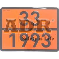 UN 33/1993 Orange Plate