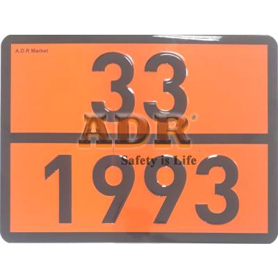 UN 33/1993 Orange Plate