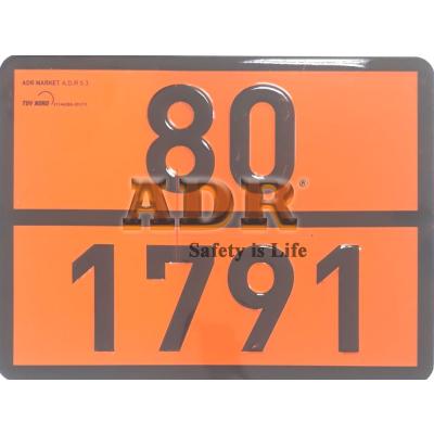 UN 80/1791 Orange Plate