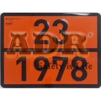 UN 23/1978 ORANGE PLATE