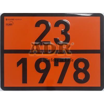 UN 23/1978 ORANGE PLATE